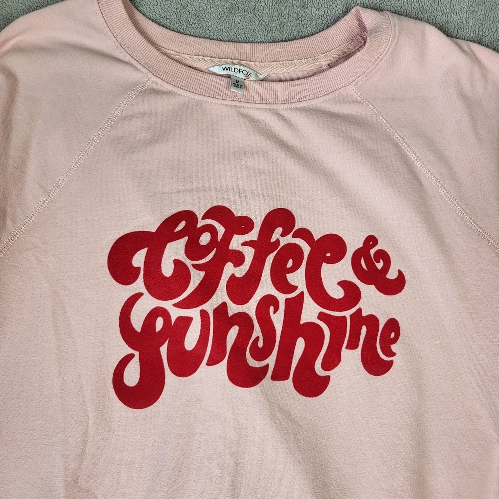 Wildfox Coffee & Sunshine Pink Relaxed Fit Sweatshirt - Picture 5 of 12